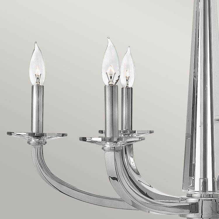 Quintiesse Ascher 6Lt Chandelier - Polished Nickel - Comet Lighting