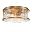 Quintiesse Ashland Bay 2Lt Flush Mount - Natural Brass - Comet Lighting