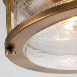 Quintiesse Ashland Bay 2Lt Flush Mount - Natural Brass - Comet Lighting