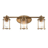 Quintiesse Ashland Bay 3Lt Wall Light  - Natural Brass - Comet Lighting