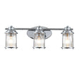 Quintiesse Ashland Bay 3Lt Wall Light - Polished Chrome - Comet Lighting