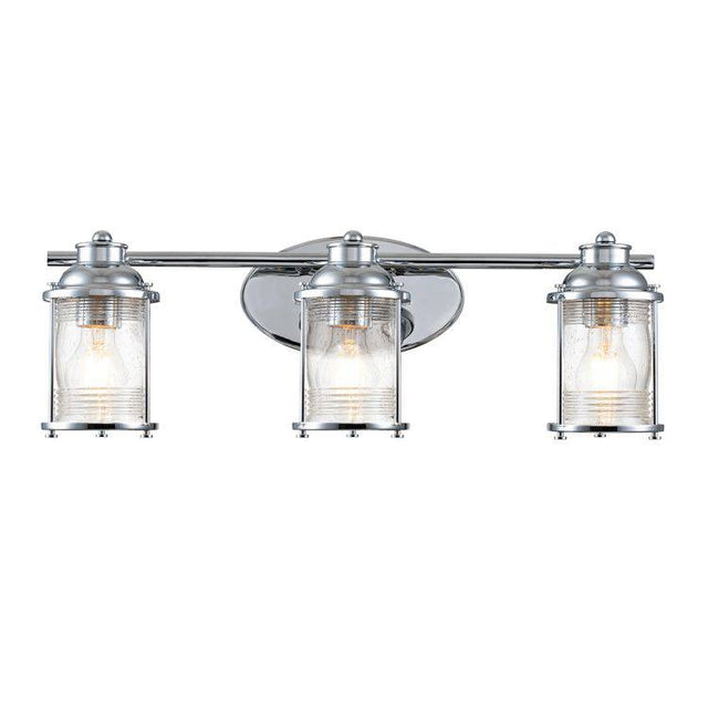 Quintiesse Ashland Bay 3Lt Wall Light  - Polished Chrome - Comet Lighting