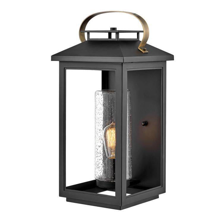 Quintiesse Atwater 1Lt Large Wall Lantern - Black - Comet Lighting