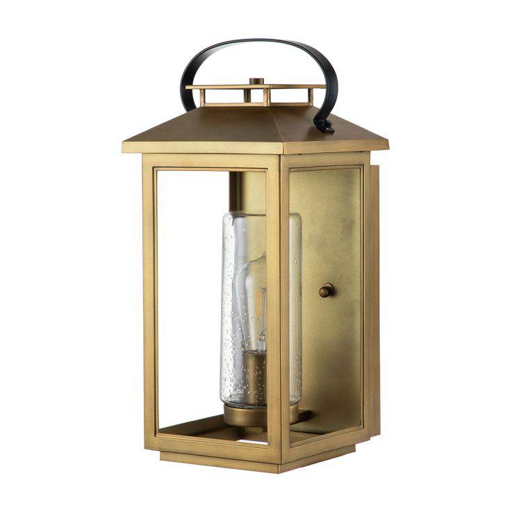 Quintiesse Atwater 1Lt Medium Wall Lantern - Painted Distressed Brass - Comet Lighting