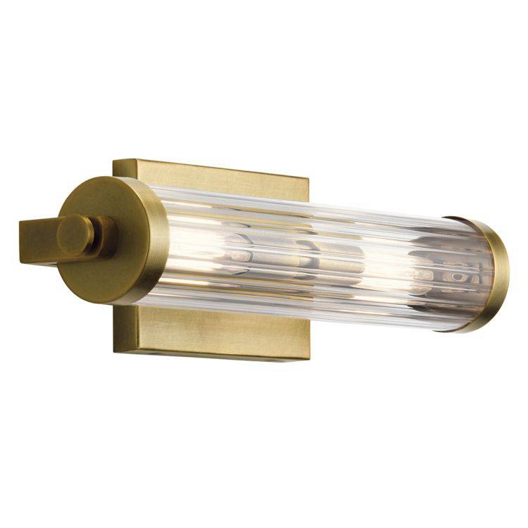 Quintiesse Azores 2Lt Wall Light  - Natural Brass - Comet Lighting