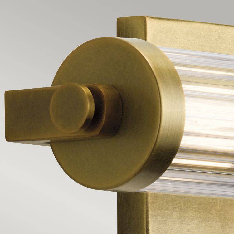 Quintiesse Azores 2Lt Wall Light  - Natural Brass - Comet Lighting