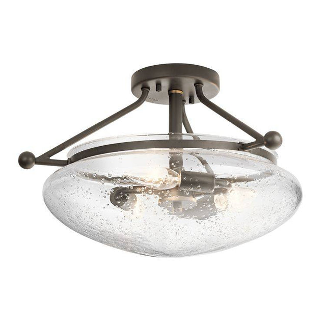 Quintiesse Belle 3Lt Semi-Flush Mount - Olde Bronze - Comet Lighting