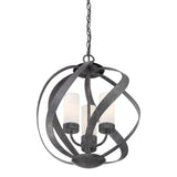 Quintiesse Blacksmith 3Lt Outdoor Chandelier - Old Black - Comet Lighting