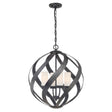 Quintiesse Blacksmith 4Lt Outdoor Chandelier  - Old Black - Comet Lighting