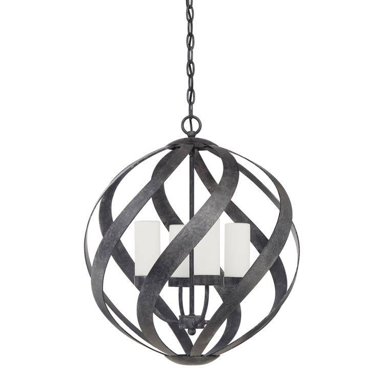 Quintiesse Blacksmith 4Lt Outdoor Chandelier  - Old Black - Comet Lighting