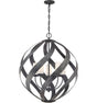 Quintiesse Blacksmith 5Lt Outdoor Chandelier  - Old Black - Comet Lighting