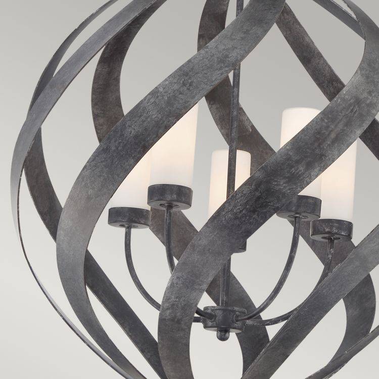 Quintiesse Blacksmith 5Lt Outdoor Chandelier  - Old Black - Comet Lighting