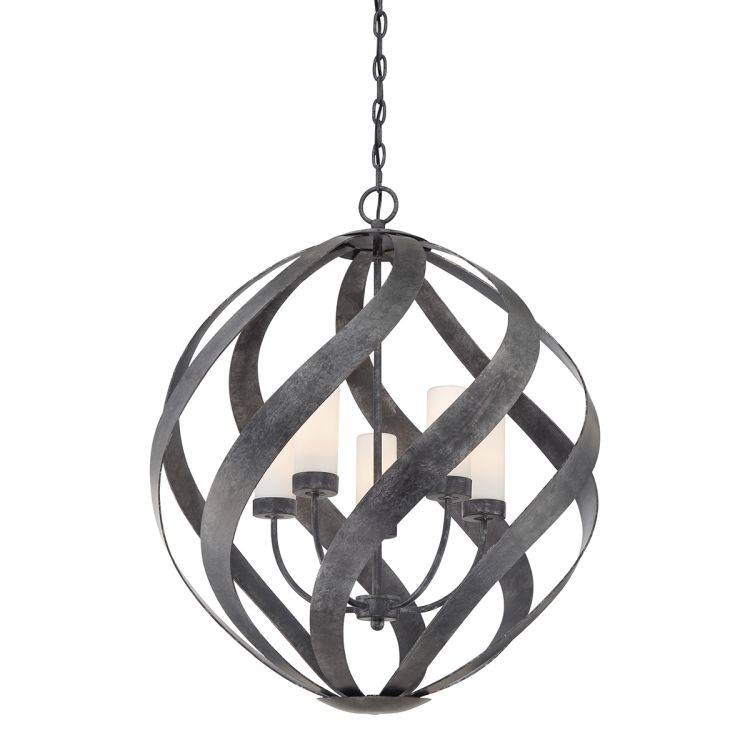 Quintiesse Blacksmith 5Lt Outdoor Chandelier - Old Black - Comet Lighting