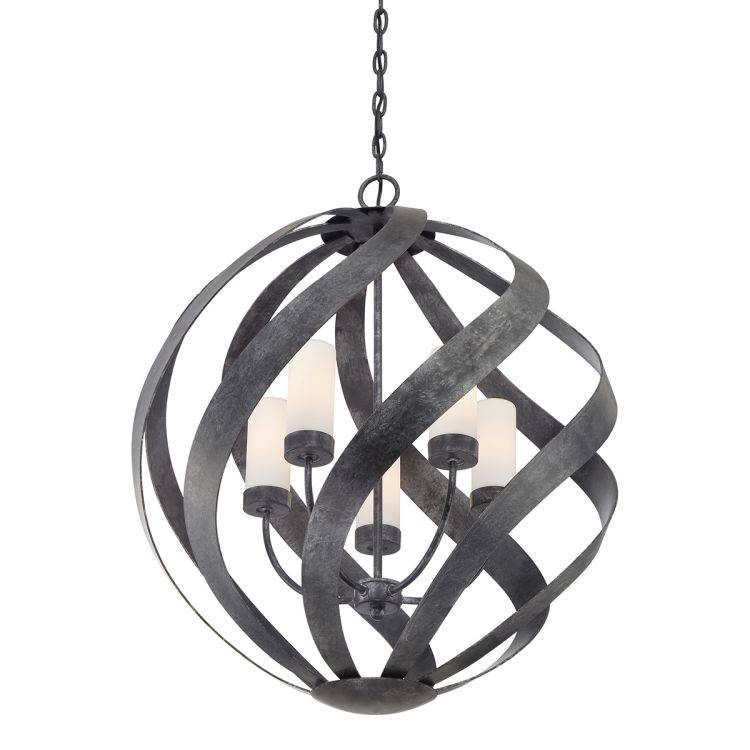 Quintiesse Blacksmith 5Lt Outdoor Chandelier - Old Black - Comet Lighting