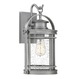 Quintiesse Booker 1Lt Medium Wall Lantern  - Industrial Aluminium - Comet Lighting