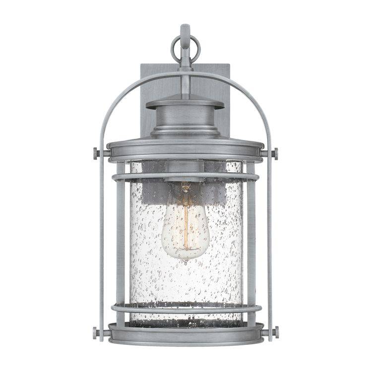 Quintiesse Booker 1Lt Medium Wall Lantern  - Industrial Aluminium - Comet Lighting