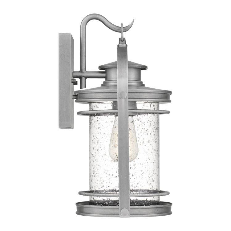 Quintiesse Booker 1Lt Medium Wall Lantern  - Industrial Aluminium - Comet Lighting