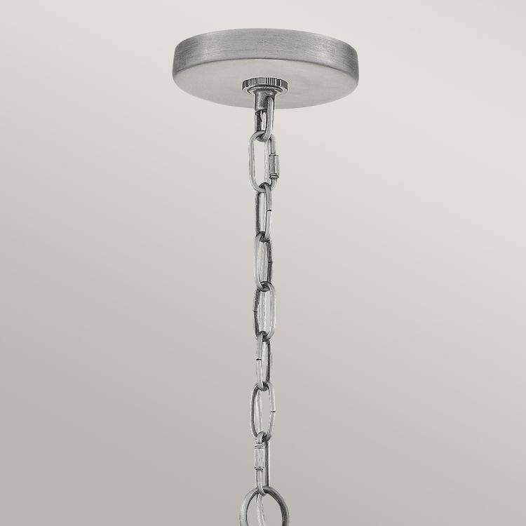 Quintiesse Booker 1Lt Small Chain Lantern  - Industrial Aluminium - Comet Lighting