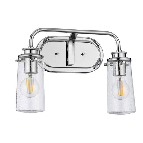 Quintiesse Braelyn 2Lt  Wall Light - Polished Chrome - Comet Lighting