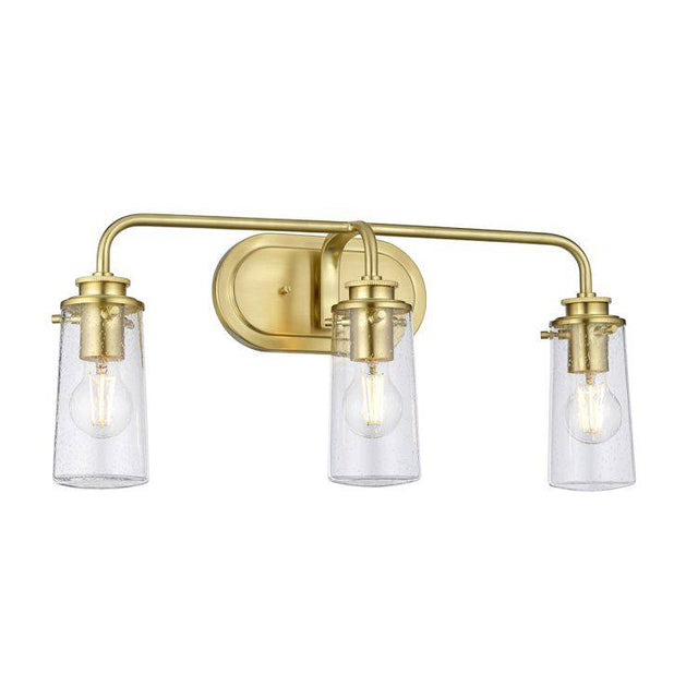 Quintiesse Braelyn 3Lt  Wall Light - Brushed Brass - Comet Lighting