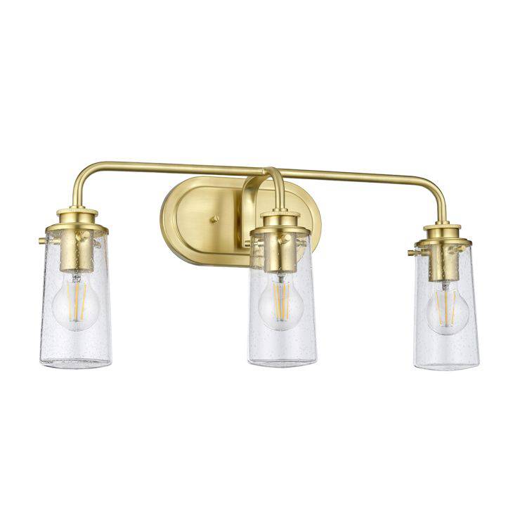 Quintiesse Braelyn 3Lt  Wall Light - Brushed Brass - Comet Lighting