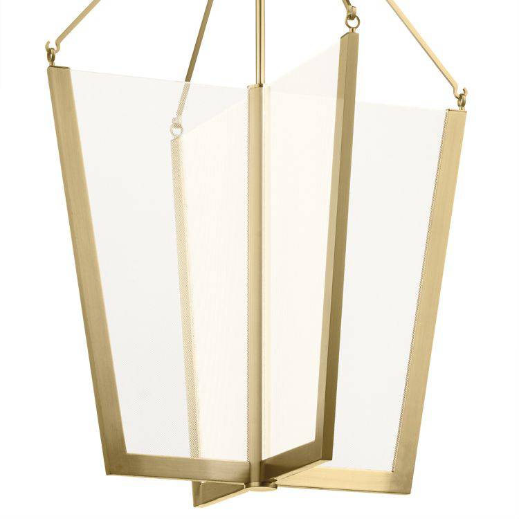 Quintiesse Calters Large LED Foyer Pendant - Champagne Gold - Comet Lighting