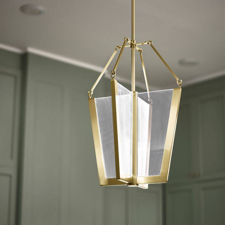 Quintiesse Calters Medium LED Pendant - Champagne Gold - Comet Lighting