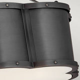 Quintiesse Chance 2Lt Semi-flush Mount - Blackened Brass - Comet Lighting