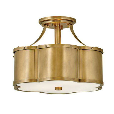 Quintiesse Chance 2Lt Semi-flush Mount - Heritage Brass - Comet Lighting