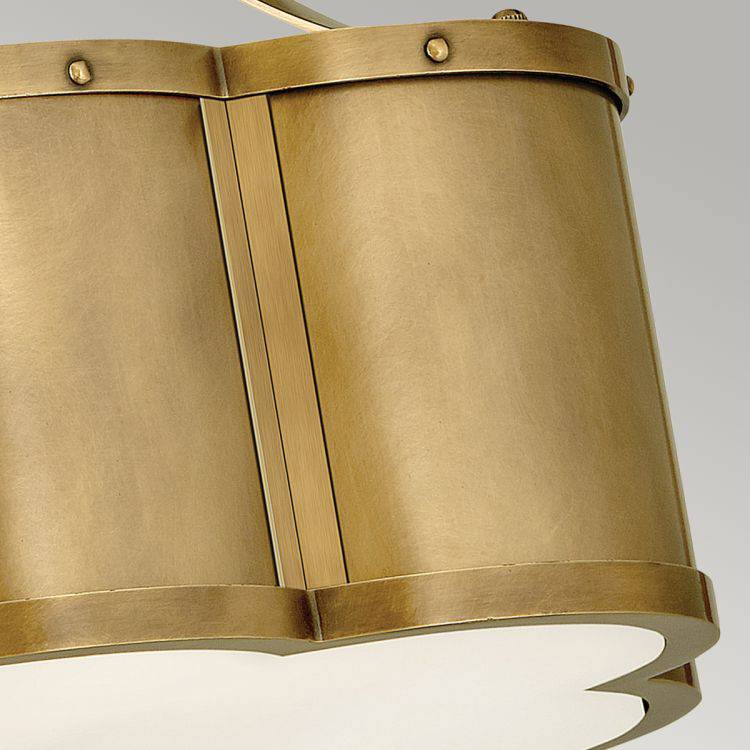 Quintiesse Chance 2Lt Semi-flush Mount - Heritage Brass - Comet Lighting