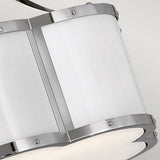 Quintiesse Chance 2Lt Semi-flush Mount - Polished Nickel with Polished White - Comet Lighting