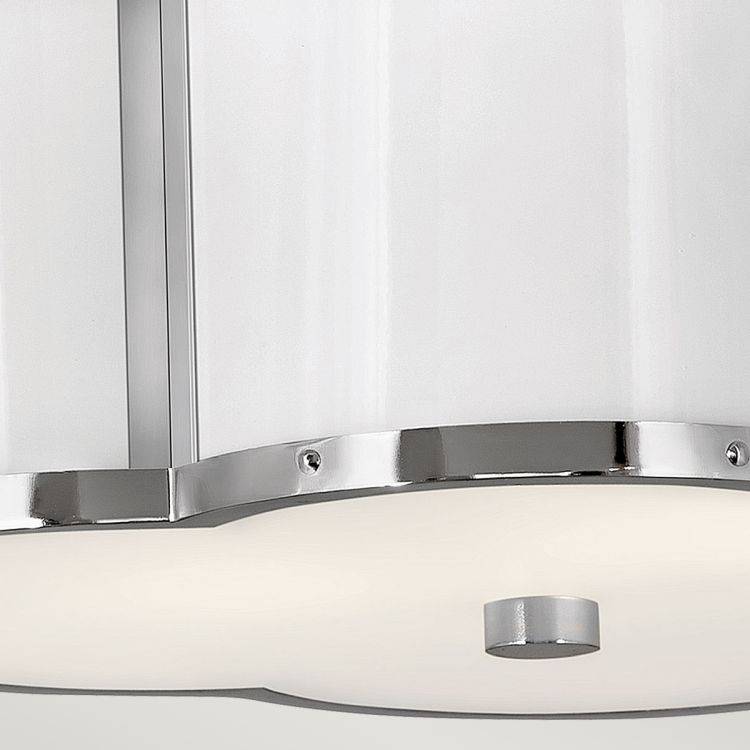 Quintiesse Chance 2Lt Semi-flush Mount - Polished Nickel with Polished White - Comet Lighting