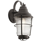 Quintiesse Chance Harbor 1Lt Outdoor Wall Lantern Large - Weathered Zinc - Comet Lighting