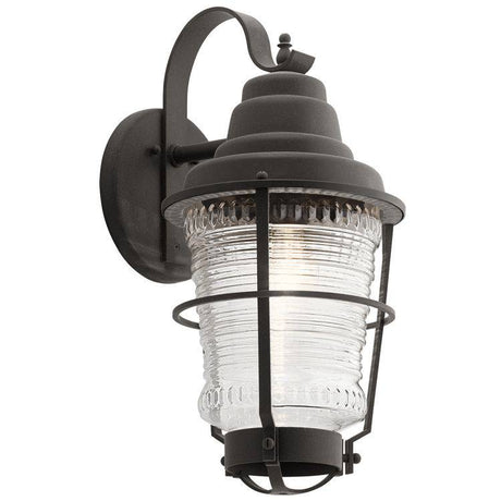 Quintiesse Chance Harbor 1Lt  Outdoor Wall Lantern Large - Weathered Zinc - Comet Lighting