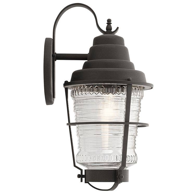 Quintiesse Chance Harbor 1Lt Outdoor Wall Lantern Large - Weathered Zinc - Comet Lighting