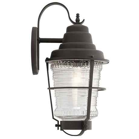 Quintiesse Chance Harbor 1Lt  Outdoor Wall Lantern Large - Weathered Zinc - Comet Lighting