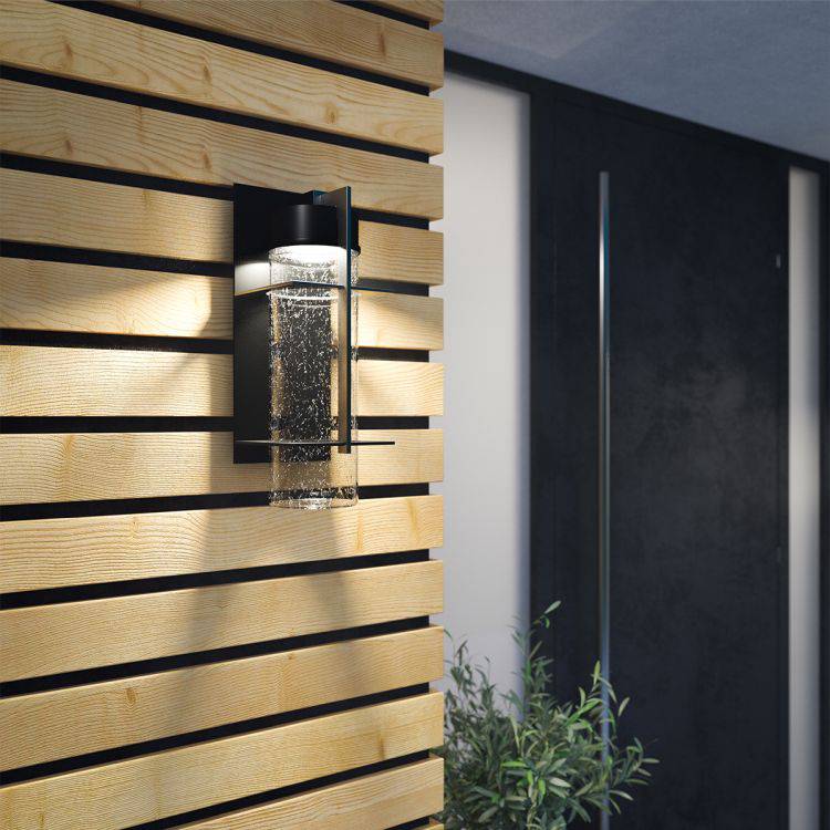 Quintiesse Eames Large LED Wall Lantern  - Earth Black - Comet Lighting