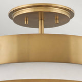 Quintiesse Echelon 3Lt Semi-flush Mount - Heritage Brass - Comet Lighting