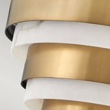 Quintiesse Echelon 3Lt Semi-flush Mount - Heritage Brass - Comet Lighting