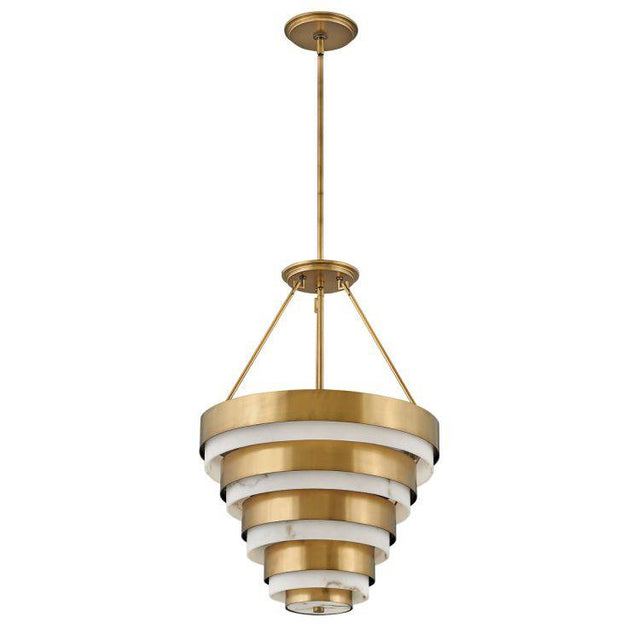 Quintiesse Echelon 4Lt Pendant   - Heritage Brass - Comet Lighting