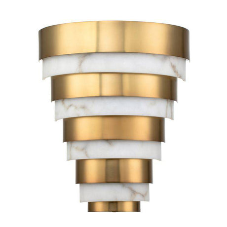 Quintiesse Echelon LED Wall Light  - Heritage Brass - Comet Lighting