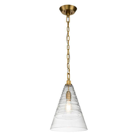 Quintiesse Elmore 1Lt Pendant   - Burnished Brass - Comet Lighting