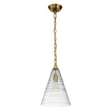 Quintiesse Elmore 1Lt Pendant   - Burnished Brass - Comet Lighting