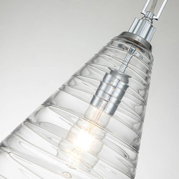 Quintiesse Elmore 1Lt Pendant   - Polished Chrome - Comet Lighting