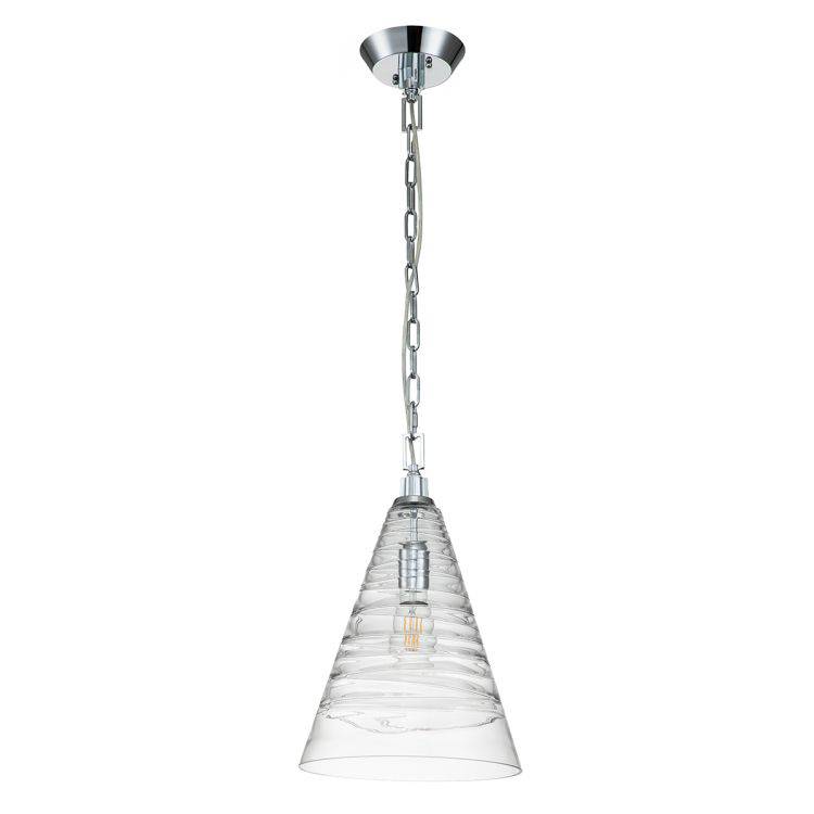 Quintiesse Elmore 1Lt Pendant   - Polished Chrome - Comet Lighting