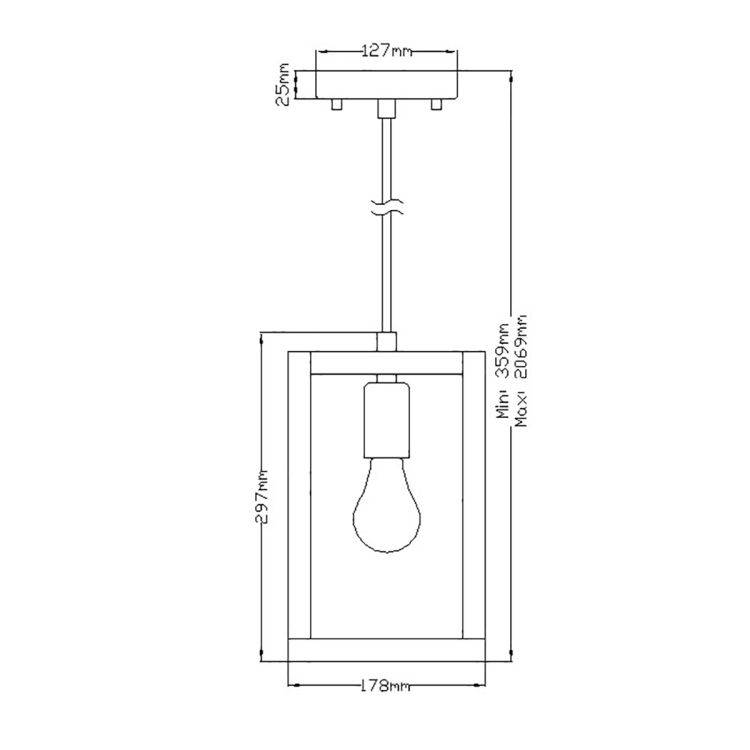 Quintiesse Ensemble 1Lt Pendant - Brushed Bronze - Comet Lighting