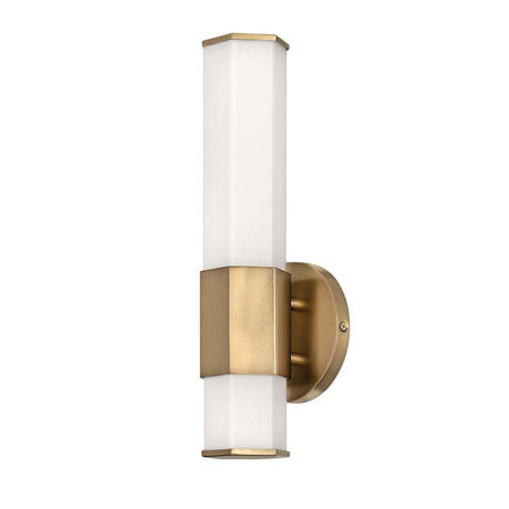 Quintiesse Facet Single LED Wall Light  - Heritage Brass - Comet Lighting