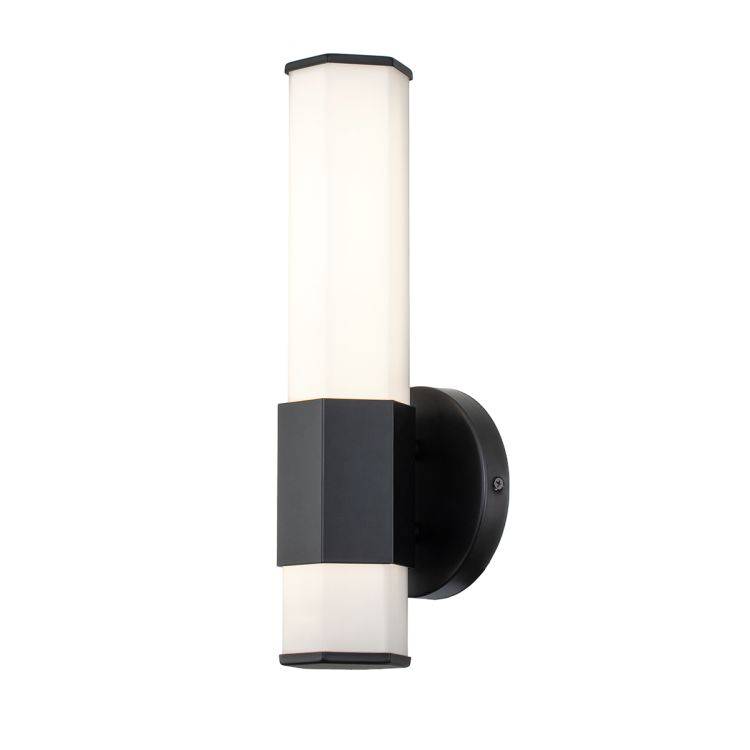 Quintiesse Facet Single LED Wall Light - Matte Black - Comet Lighting