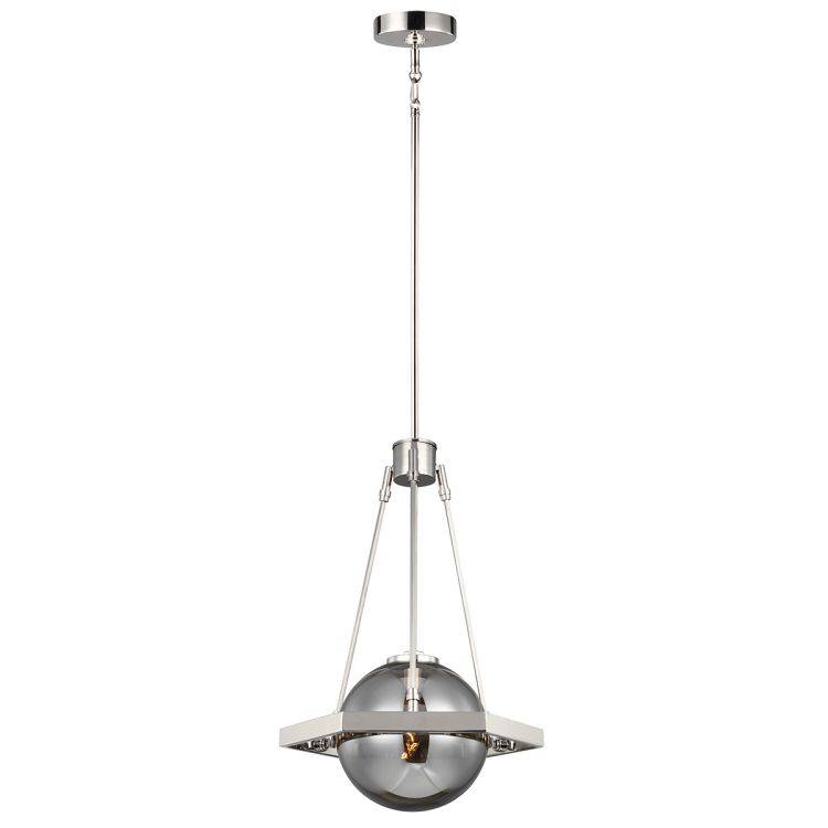 Quintiesse Harper 1Lt  Pendant - Polished Nickel - Comet Lighting