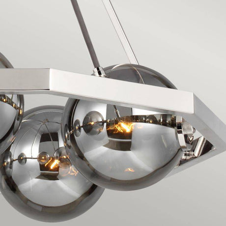 Quintiesse Harper 5Lt  Chandelier - Polished Nickel - Comet Lighting